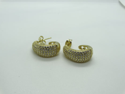 Χρυσά Σκουλαρίκια με Ζιργκόν