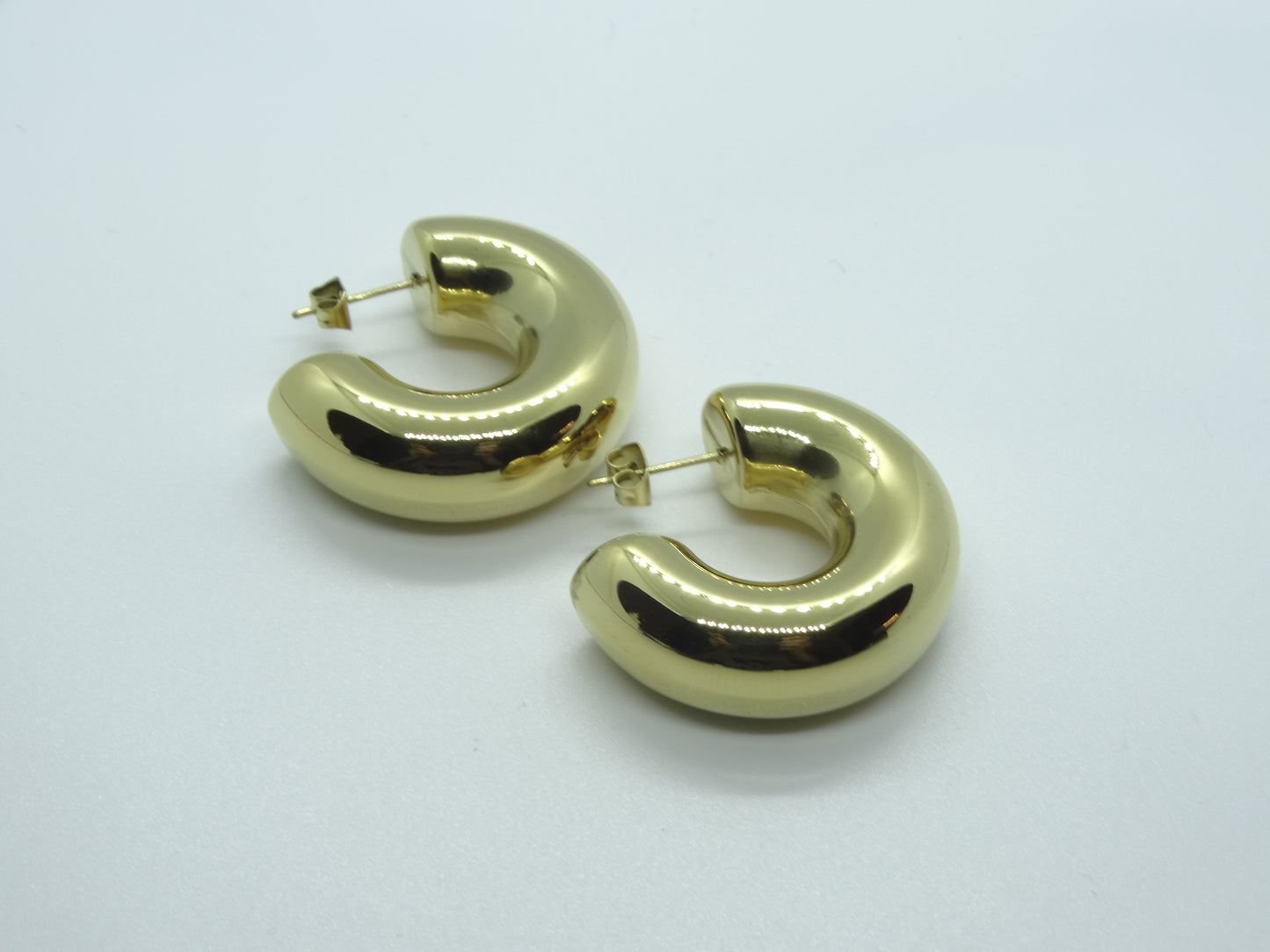 Μεγάλοι Χρυσοί Κρίκοι – Statement Σκουλαρίκια από Ανοξείδωτο Ατσάλι