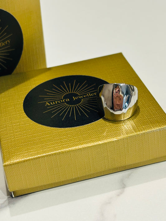 Eleonor Ατσάλινο Δαχτυλίδι – Ανοιχτό, Ρυθμιζόμενο & Ασημί