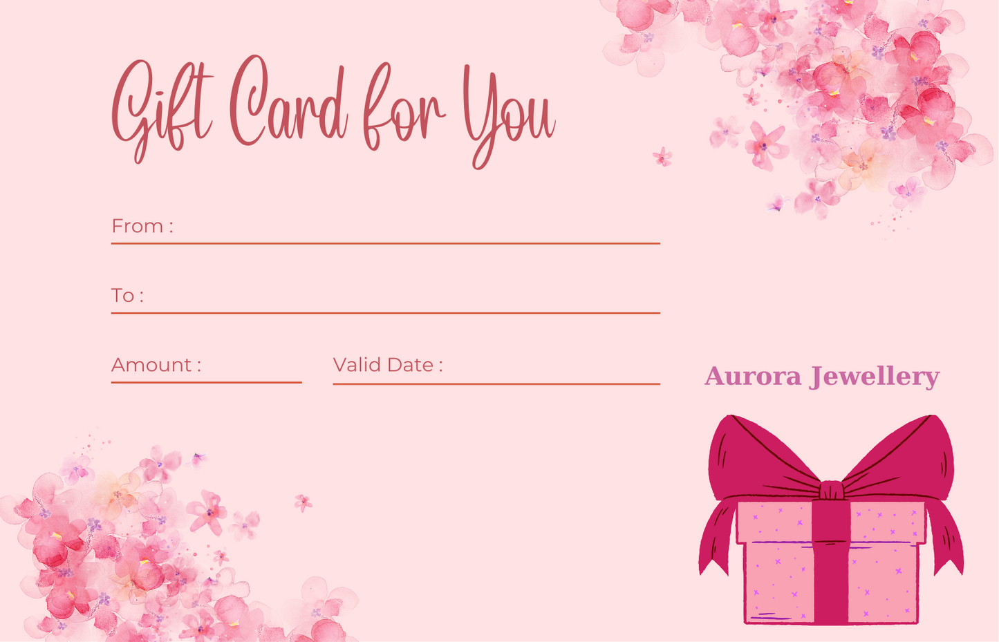 Aurora Gift card for Her !