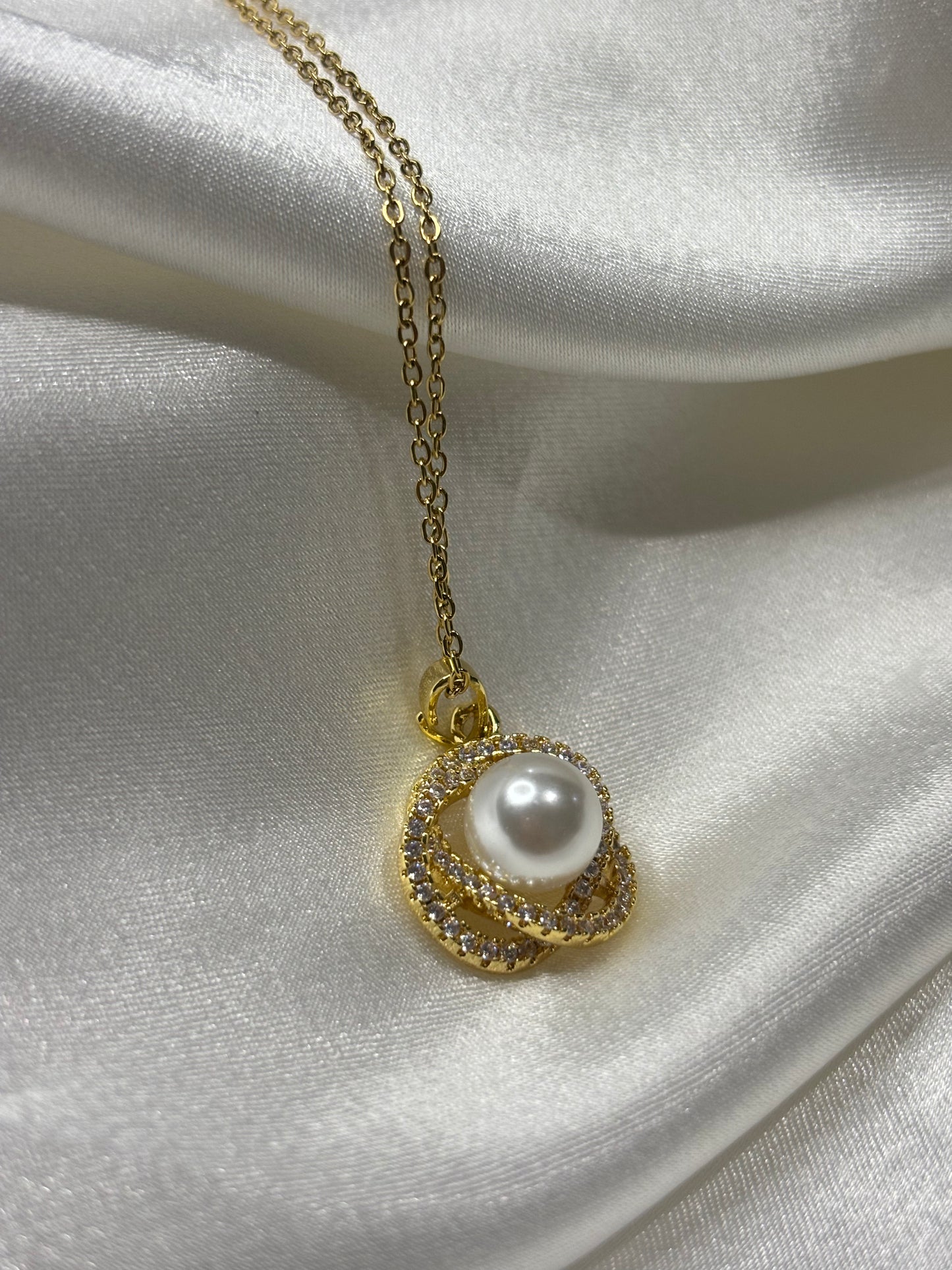 Amelia Κολιέ με Ζιργκόν & Μεγάλη Πέρλα