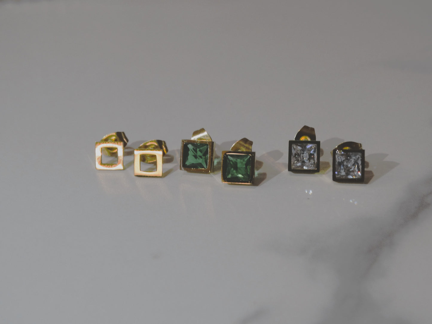 Καρφωτά Τετράγωνα Σκουλαρίκια