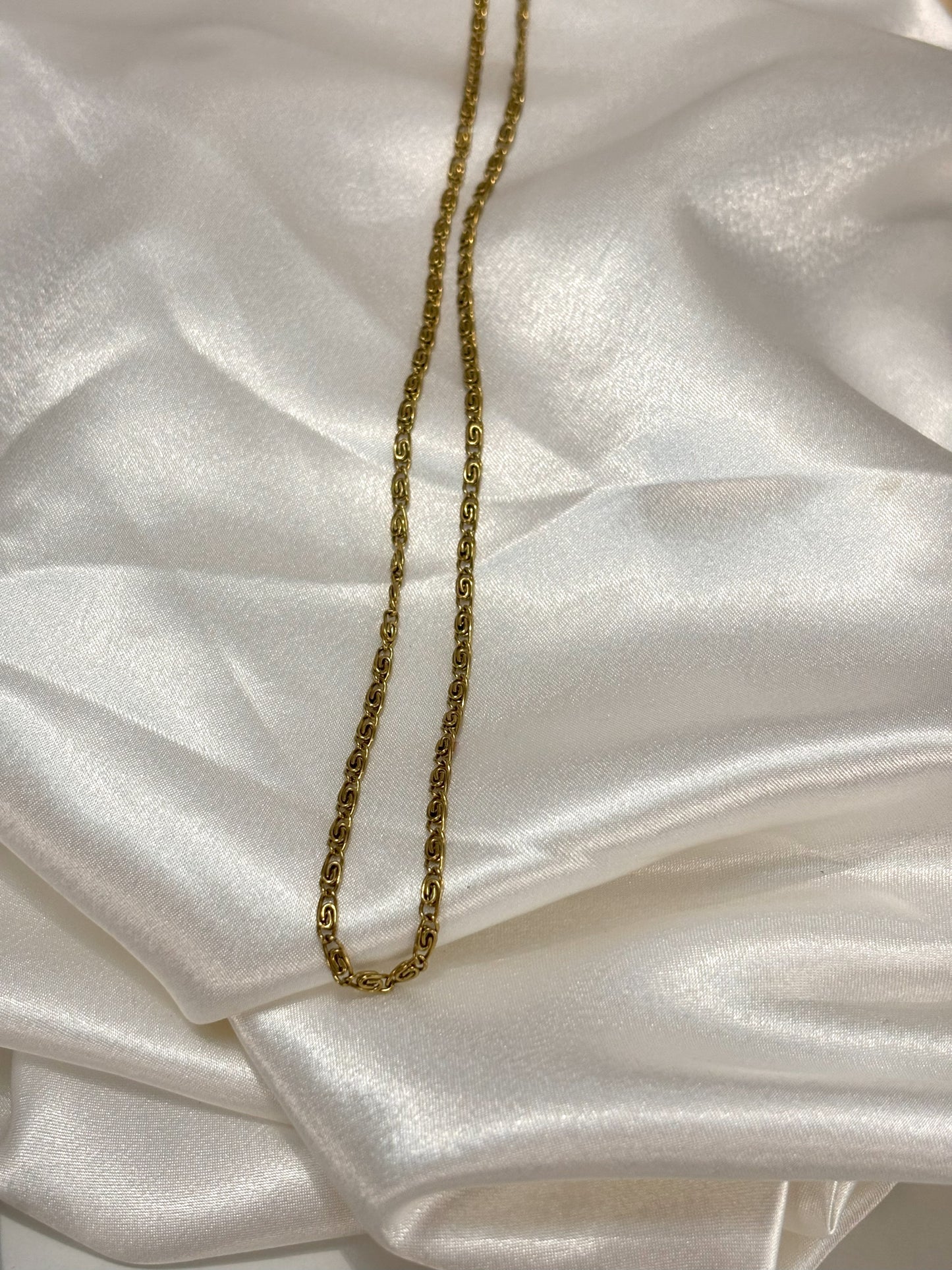 Spiral Chain Necklace - Golden